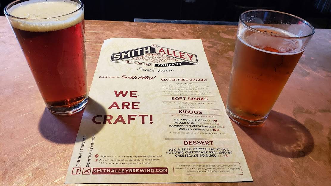 Smith Alley Brewing Beer and menu in Sheridan Wyoming