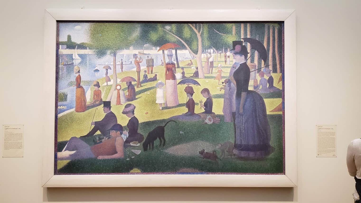 A Sunday Afternoon on the Island of La Grande Jatte at the Art Institute of Chicago.