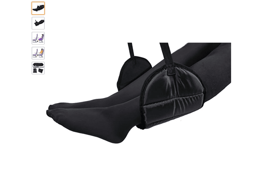 a black Airplane Foot Rest makes a unique travel gift for women who travel
